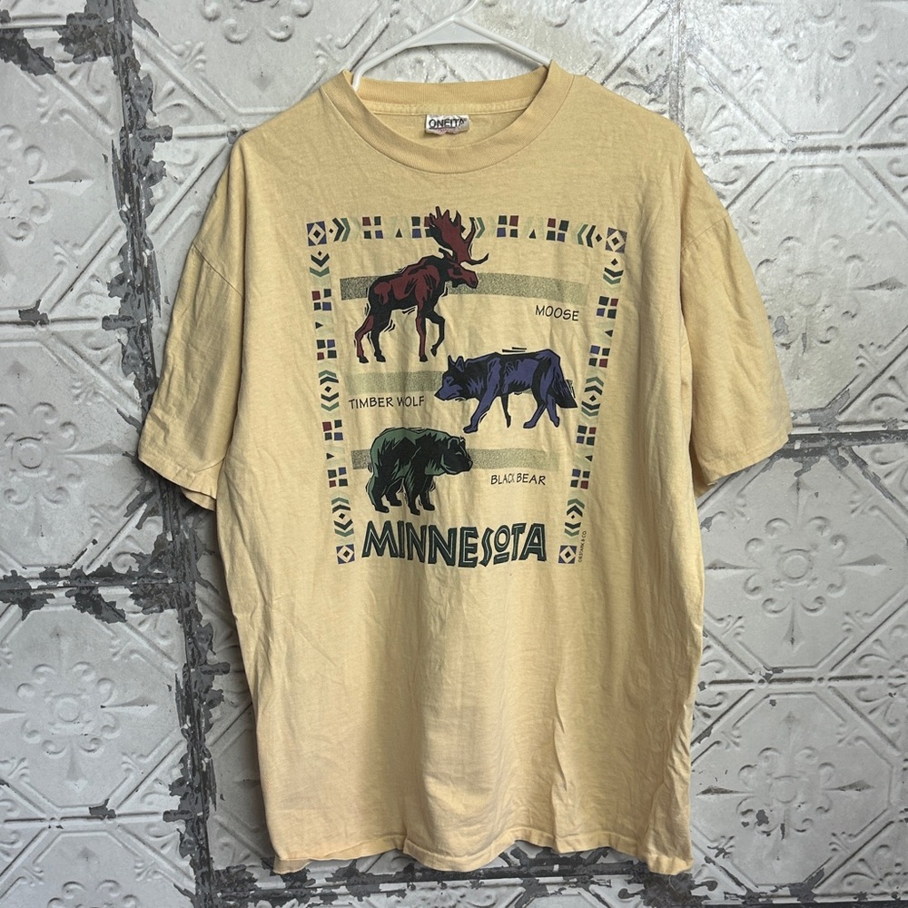 Anvil Vintage Beige Minnesota Wildlife T-Shirt